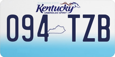 KY license plate 094TZB