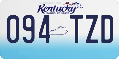 KY license plate 094TZD