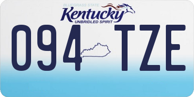 KY license plate 094TZE
