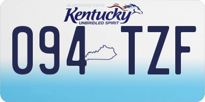 KY license plate 094TZF