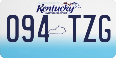 KY license plate 094TZG
