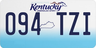 KY license plate 094TZI