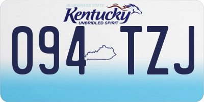 KY license plate 094TZJ