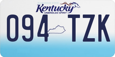 KY license plate 094TZK