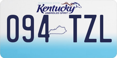 KY license plate 094TZL