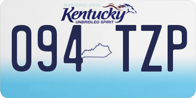 KY license plate 094TZP