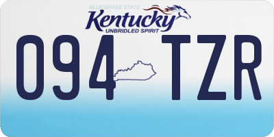 KY license plate 094TZR
