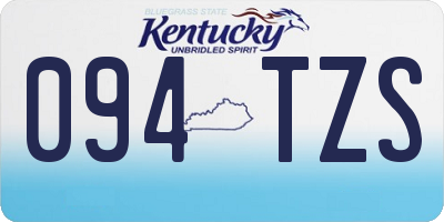 KY license plate 094TZS