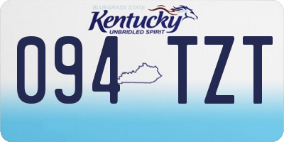 KY license plate 094TZT