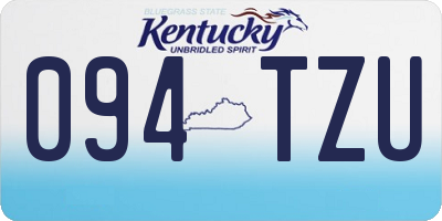KY license plate 094TZU