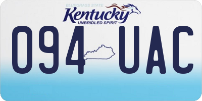 KY license plate 094UAC