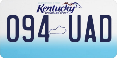 KY license plate 094UAD