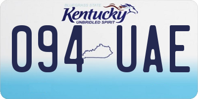 KY license plate 094UAE