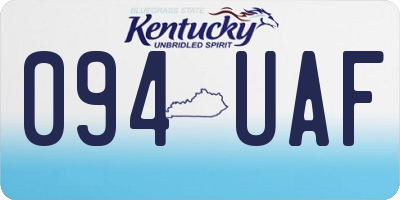 KY license plate 094UAF