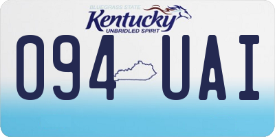 KY license plate 094UAI
