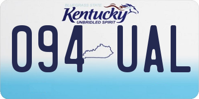 KY license plate 094UAL