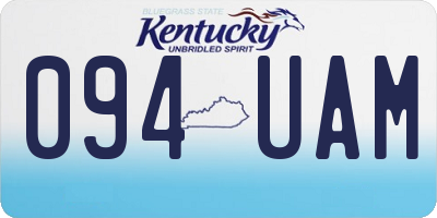KY license plate 094UAM