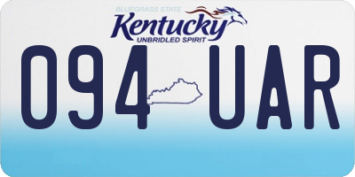 KY license plate 094UAR