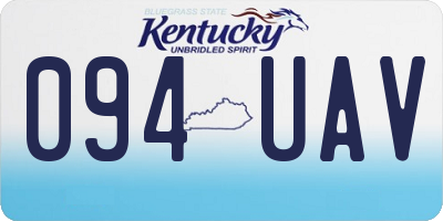 KY license plate 094UAV