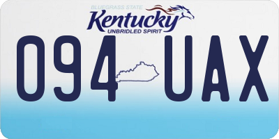 KY license plate 094UAX
