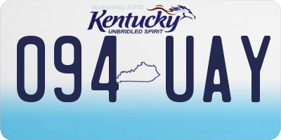 KY license plate 094UAY