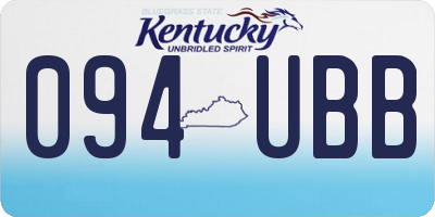KY license plate 094UBB