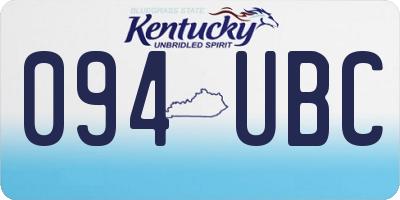 KY license plate 094UBC