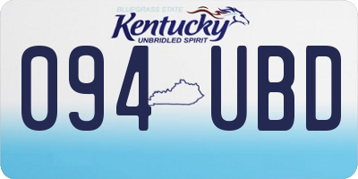 KY license plate 094UBD