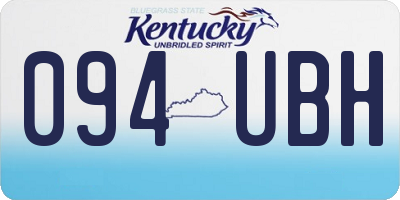 KY license plate 094UBH