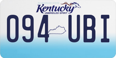 KY license plate 094UBI
