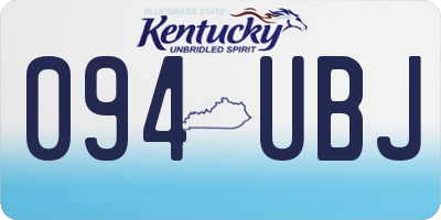 KY license plate 094UBJ
