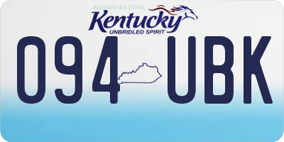 KY license plate 094UBK