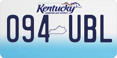 KY license plate 094UBL