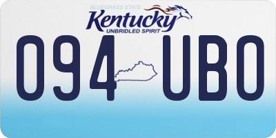 KY license plate 094UBO