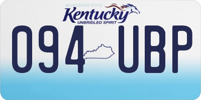 KY license plate 094UBP