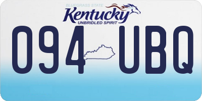 KY license plate 094UBQ