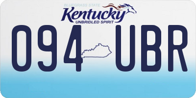 KY license plate 094UBR