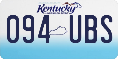 KY license plate 094UBS