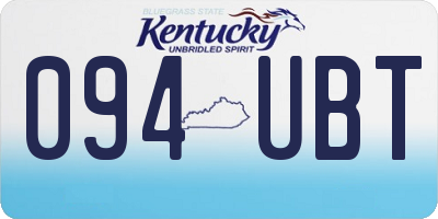 KY license plate 094UBT