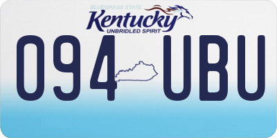 KY license plate 094UBU
