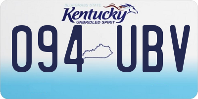 KY license plate 094UBV