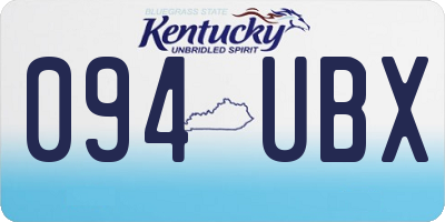 KY license plate 094UBX