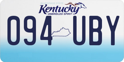 KY license plate 094UBY