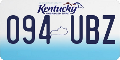 KY license plate 094UBZ