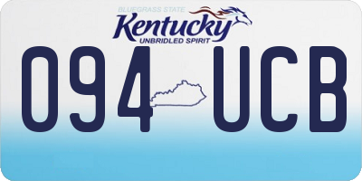 KY license plate 094UCB
