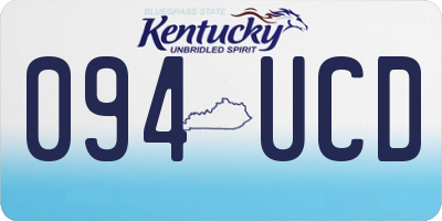 KY license plate 094UCD