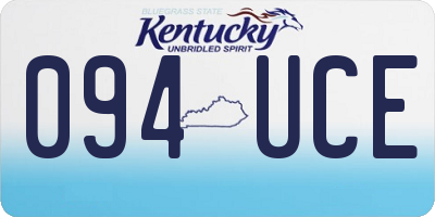 KY license plate 094UCE