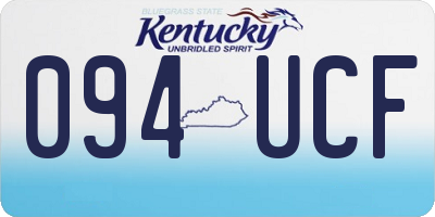 KY license plate 094UCF