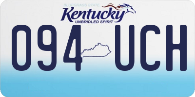 KY license plate 094UCH