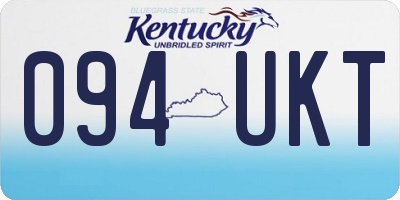 KY license plate 094UKT